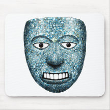 Aztec Mosaic Mask Mouse Pads