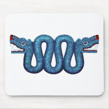 Aztec Mosaic Serpent Mouse Pad