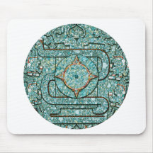 Aztec Mosaic Shield Mouse Pads
