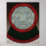 Aztec Mosaic Shield Poster