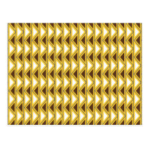 Aztec Native American Tribal Gold Brown Triangles Post Cards