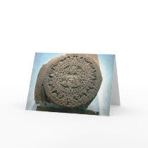 Aztec "Sun calendar," Mexico City Greeting Cards