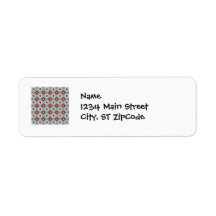 Aztec Tribal Native American Red Blue Pattern Gift Return Address Labels