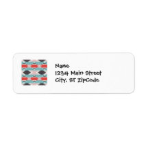 Aztec Tribal Pattern Native American Prints Labels
