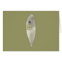 Azteken Opfermesser aztec stone sacrifice knife Grußkarte