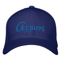 Azzurri Blue Logo Cap for Italian Azzurri fans Embroidered Hat