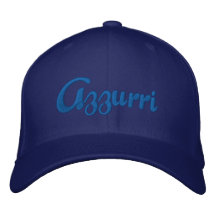 Azzurri Blue Logo Cap for Italian Azzurri fans Embroidered Hat