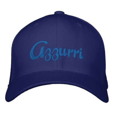 Azzurri Blue Logo Cap for Italian Azzurri fans Embroidered Hat by Funkart