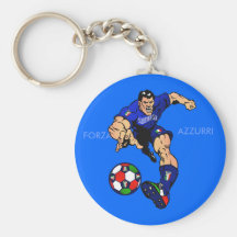 Azzurri Man Italian soccer football gift ideas Key Chain