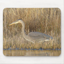 B0019 Blue Heron Mousepad