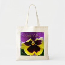 b1 Purple Yellow Purple Pansy Bag