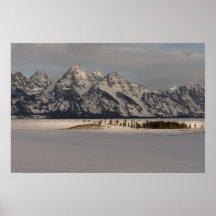 b2237 - Teton grand au lever de soleil Poster