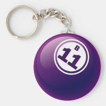 B 11 BINGO BALL KEY CHAINS