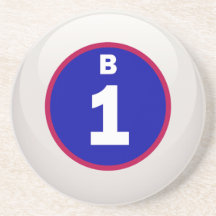 B 1 Bingo Ball Drink Coaster