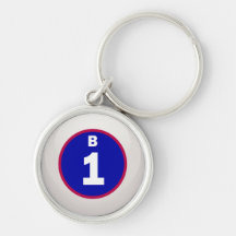 B 1 Bingo Ball Key Chains