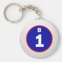 B 1 Bingo Ball Keychains