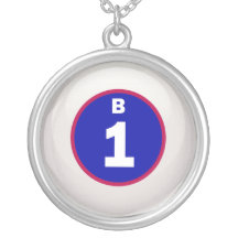 B 1 Bingo Ball Personalized Necklace