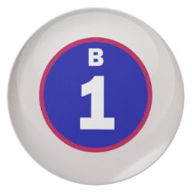 B 1 Bingo Ball Party Plates