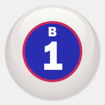 B 1 Bingo Ball Sticker