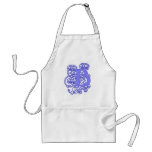 "B" Art Nouveau Floral Monogram Aprons