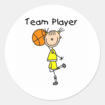 B-Ball Team Player Sticker