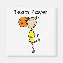 B-Ball Team Player Tshirts and Gifts Fridge Magnets