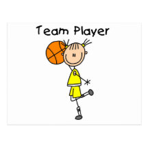 B-Ball Team Player Tshirts and Gifts Postcard