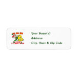 B - CHRISTMAS ELF MONOGRAM RETURN ADDRESS LABELS