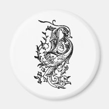 B Decorative Letter Refrigerator Magnets