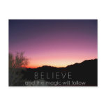 B E L I E V E and the magic will follow postcards