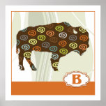 B est pour le bison posters