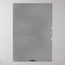 B et copie Lge de mur d'art op d'illusion optique  Affiche