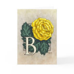 B for Begonia Flower Monogram Cards