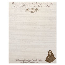 B. Franklin: Liberty & Safety - Letterhead