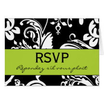 B&G  Damask RSVP Card