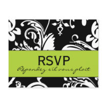 B&G  Damask RSVP Postcard