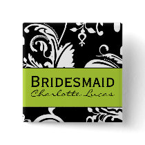 B&G Square Bridesmaid Button