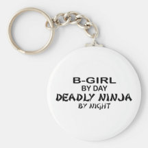B-Girl Deadly Ninja by Night Keychain