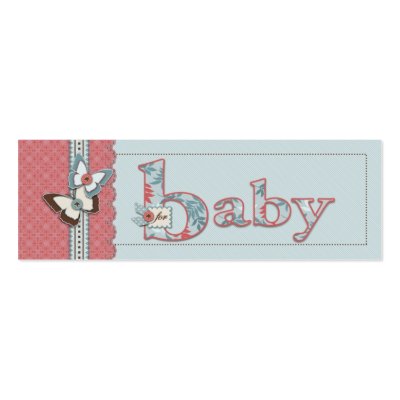 B is for Baby Skinny Gift Tag Business Card Templates by holidayparade