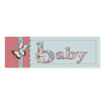 B is for Baby Skinny Gift Tag business cards