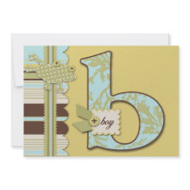 B is for Boy Invitation