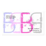 B Letter Alphabet Business Card Pink Chain