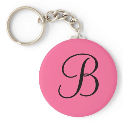 "B" monogram keyring Key Chain by rubymonkey