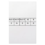 B negative personalized stationery