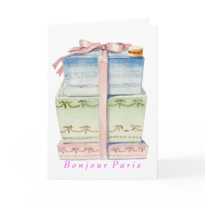 B o n j o u r  P a r i s notecard by parisbreakfast