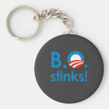 B.O. Stinks / Anti-Obama Keychain