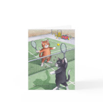 B & T #56 Tennis Birthday Note Greeting Card