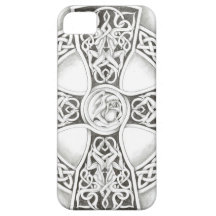B&W Celtic Cross Iphone Five Case iPhone 5 Case