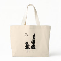 b&w Christmas trees Bag