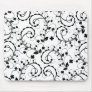 b&w floral pattern mouse pads
